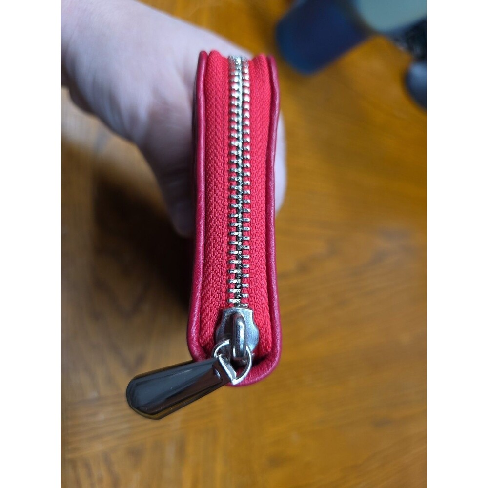 Coach Madison Gathered Leather Zip Around Wallet Raspberry - Picture 3 of 12